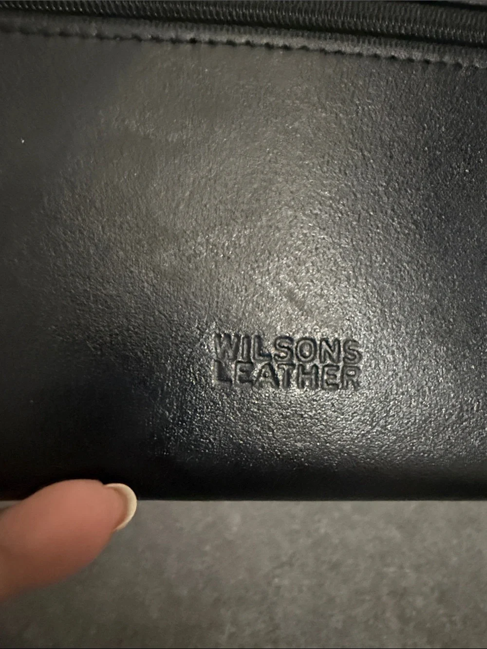 Classic Black Leather Wallet Clutch with Silver Ring Accent Wilson’s Leather